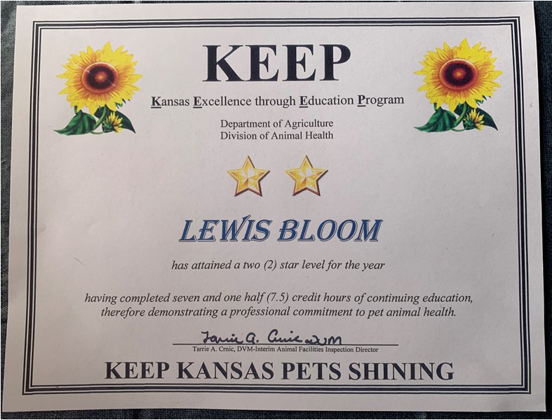 Lewis, Bloom, dog, breeder, education, Lewis-Bloom, Clay, Center, KS, dog, breeder, dog-breeder, reviews, star, starbreeder, aca, ica, registered, puppies, for, sale, puppy, mill, USDA, 48-A-1316, 48A1316